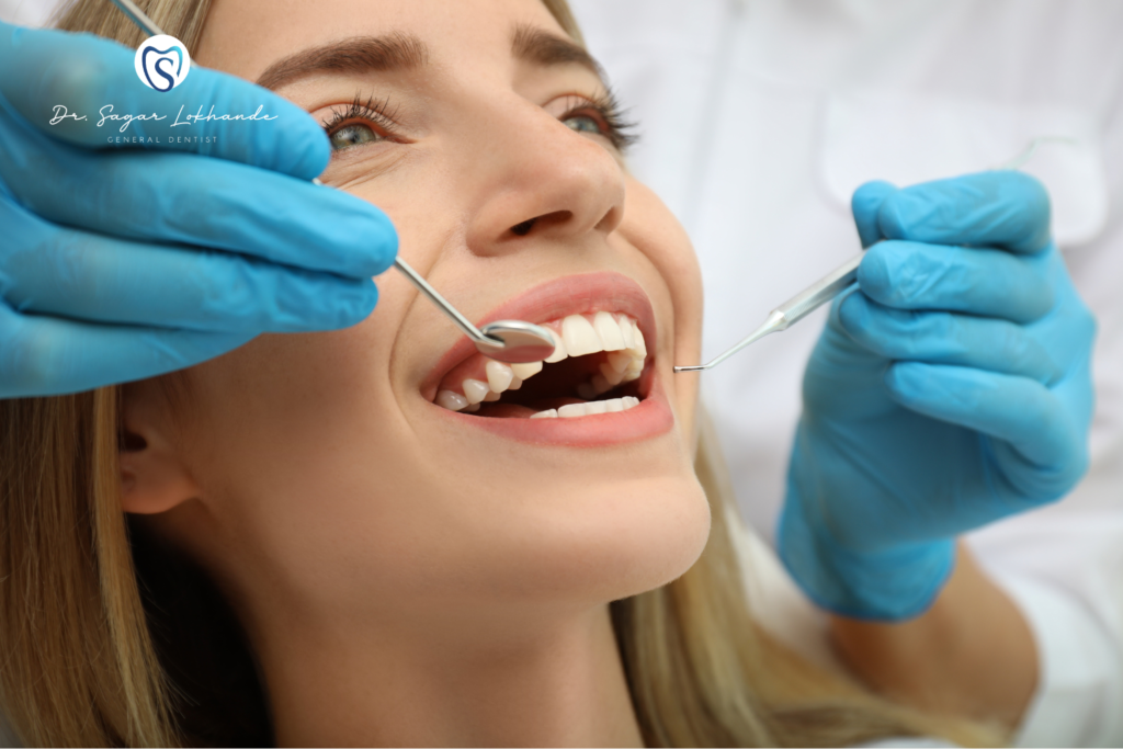 Oral health and dentistry with healthy teeth and dental care symbols