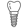 Tooth icon symbolizing dental restoration